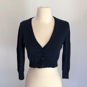 ModCloth Dream of the Crop Navy Blue Cardigan Med